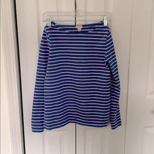 J crew Blue and pink French sailor top